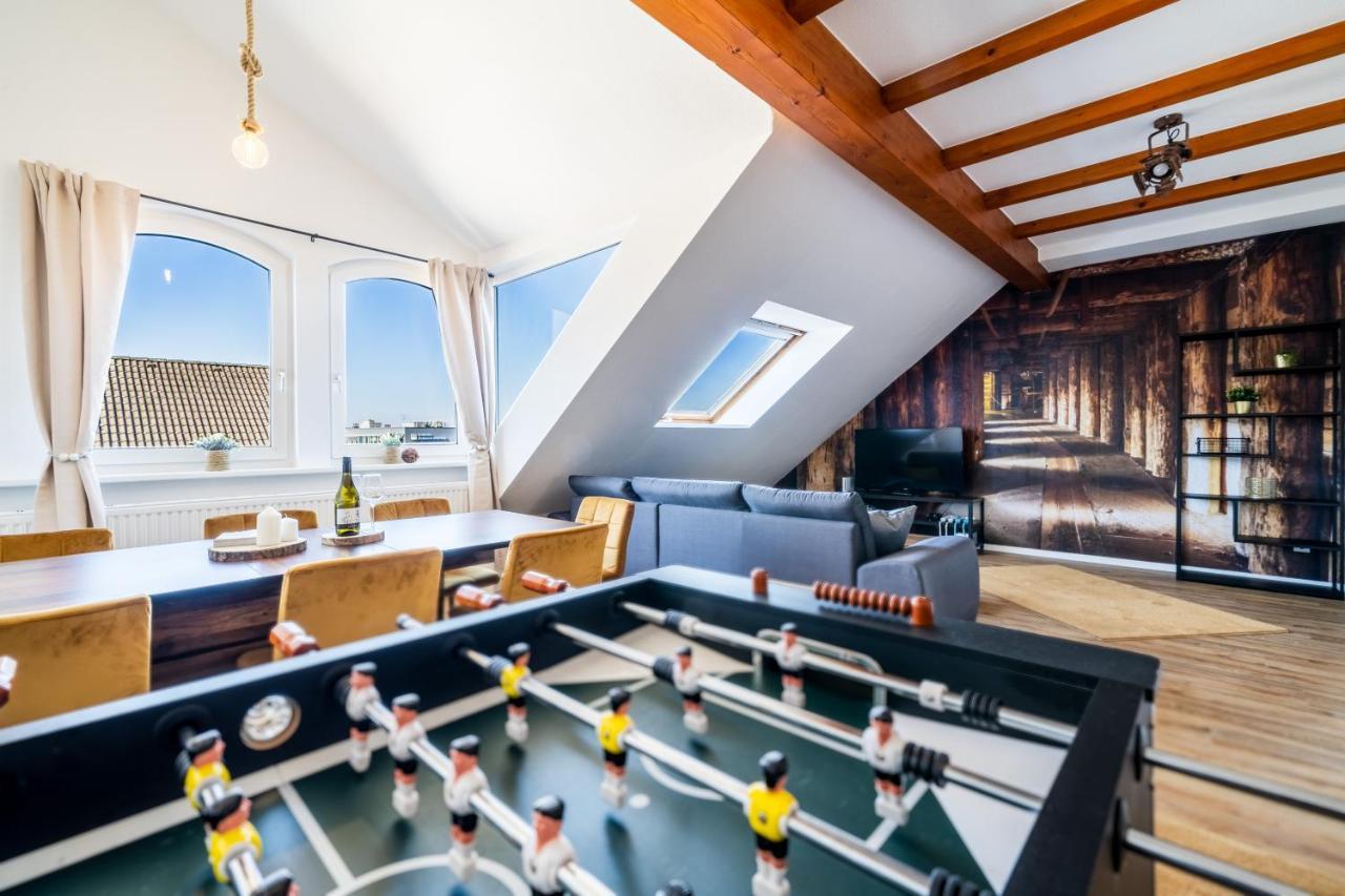 Stylisches Penthouse Zentral Tischfussball 100M2 Wii Hanovra Exterior foto